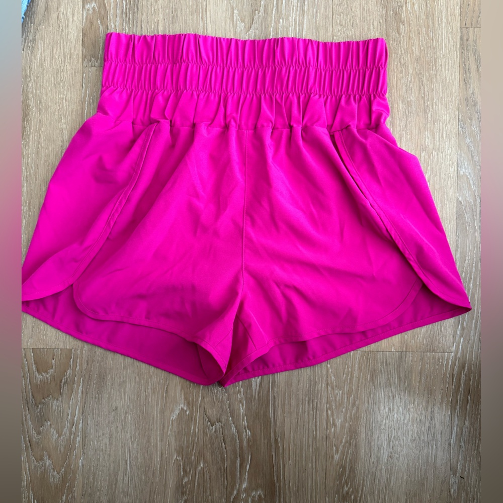 High Waisted Boutique shorts- hot pink